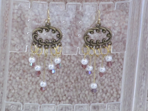 Chandelier With White Beads